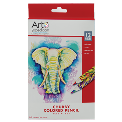 12 Piece Chubby Colored Pencils