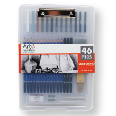 46 Piece Clipboard Sketching Set
