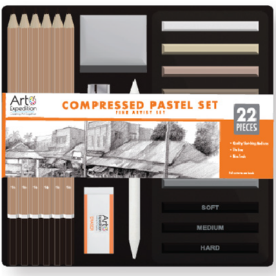22 Piece Compressed Pastel Set