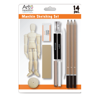 14 Piece Manikin Sketching Set