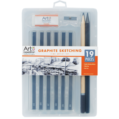 19 Piece Graphite Sketching Set