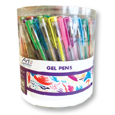 Gel Pen Set in Plastic Tub