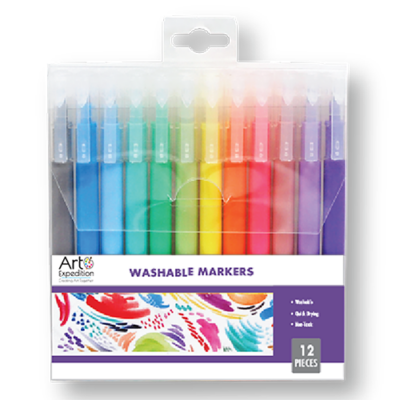 12 Pc. Washable Markers