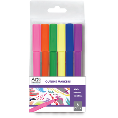 6 Pc. Outline Marker Set