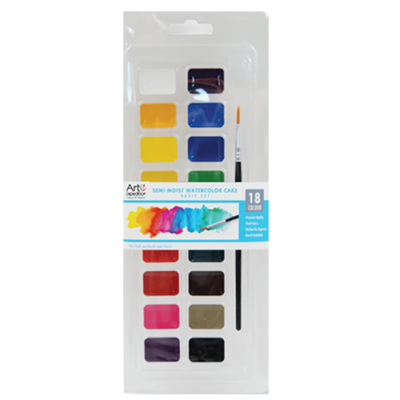 Semi-Moist Watercolor Cakes Basic Set