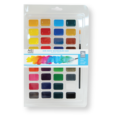Semi-Moist Watercolor Cakes Basic Set