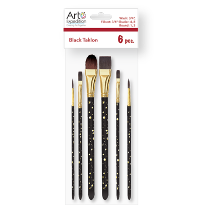 Black Taklon Brush Set