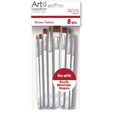 Brown Taklon Brush Set
