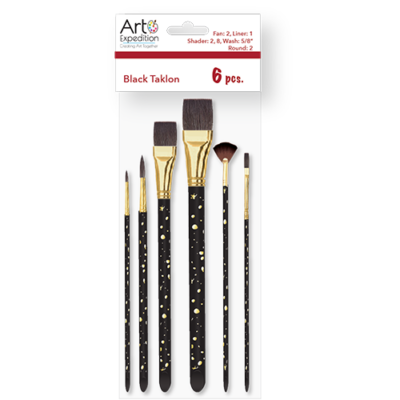 Black Taklon Brush Set