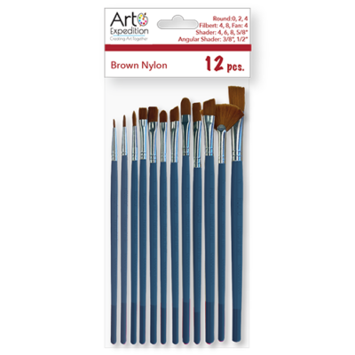 Brown Nylon Brush Set