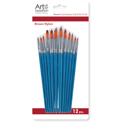 Brown Nylon Brush Set