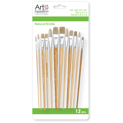 Natural Bristle 12 pc. Brush Set