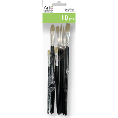 Natural Bristle Flat Brush Set