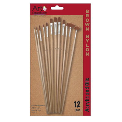 Brown Nylon Long Handle Brushes