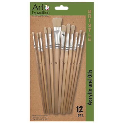 Hog Bristle Short Handle Brushes
