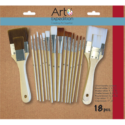 Assorted Nylon Mixed Media Brushes