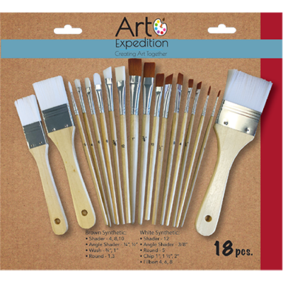 Assorted Nylon Mixed Media Brushes