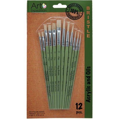 Hog Bristle Short Handle Brushes