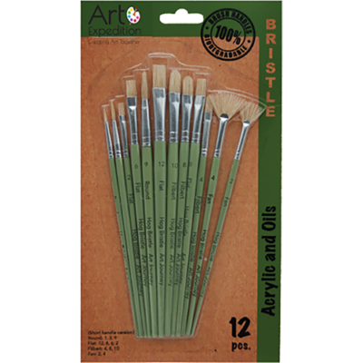 Hog Bristle Short Handle Brushes