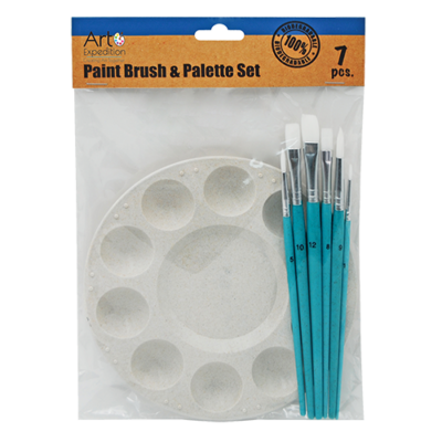 Paint brush and palette set