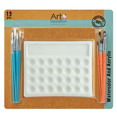 Paint Brush and Palette Set