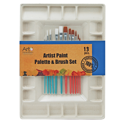 Paint Brush and Palette Set