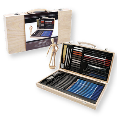 Wooden Box Sketching Set