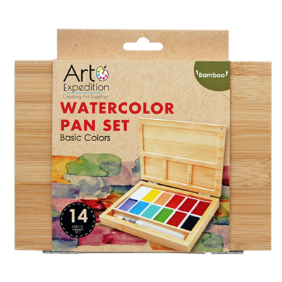 Bamboo Watercolor Pan Set Basic Colors