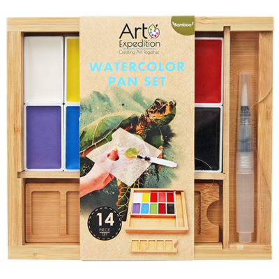 Bamboo Watercolor Pan Set Basic Colors