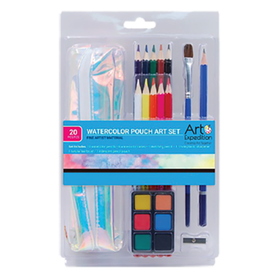 20 pc. Watercolor Pouch Set