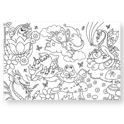 Fantasy Giant Coloring Poster