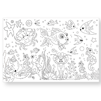 Under the Sea Giant Coloring Poster