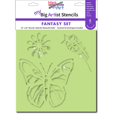 6pc Fantasy Stencil Set