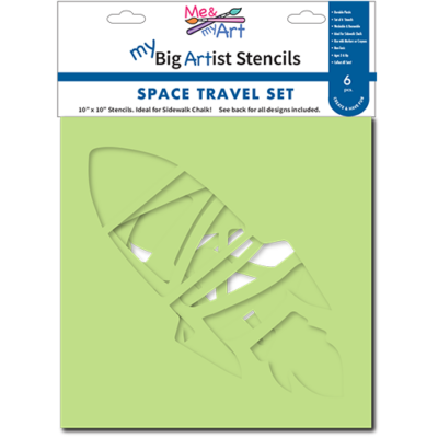 6pc Space Travel Stencil Set