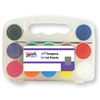 Kids Tempera Paints in Plastic Case