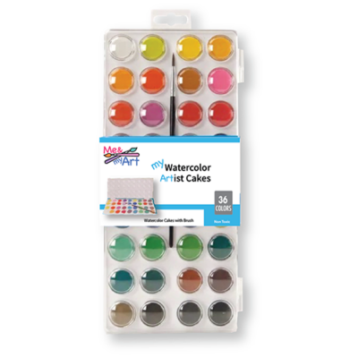 Kids Watercolor Cake Set