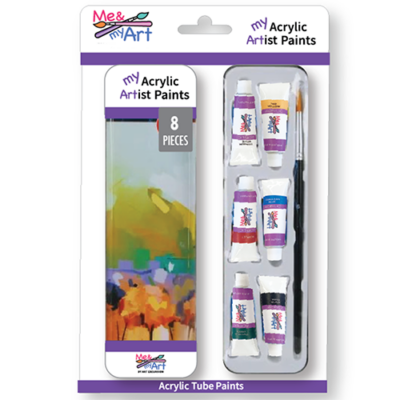 Kids Acrylic Paint Tube Travel Tin Set