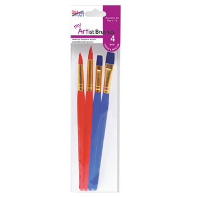 Kids 4 pc. Dyed Nylon Brushes