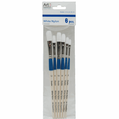 White Nylon 6 pc. Shader Set