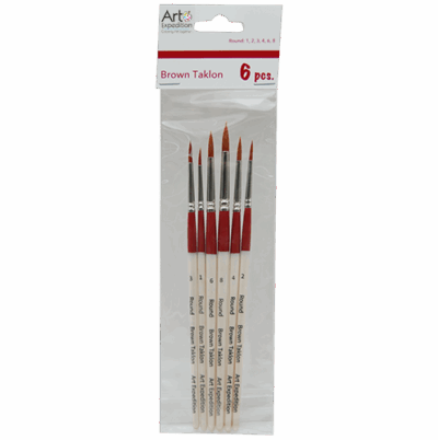 Brown Taklon 6 pc. Round Set