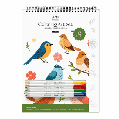 13PC Colored Pencil Coloring Set Includes