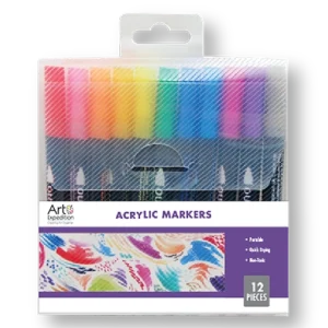 12 Pc. Acrylic Markers