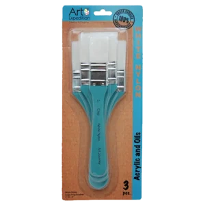 3 pc. White Nylon Large Area Brush Set