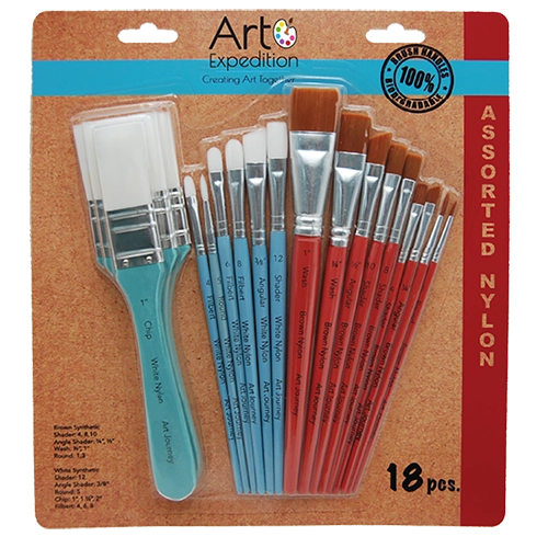 Assorted Nylon Mixed Media Brushes