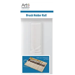 Canvas Brush Roll with plastic storage tube