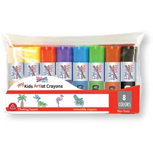 8pc Kids Retractable Crayon Set