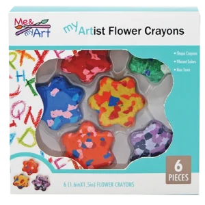 6 pc Flower Crayons