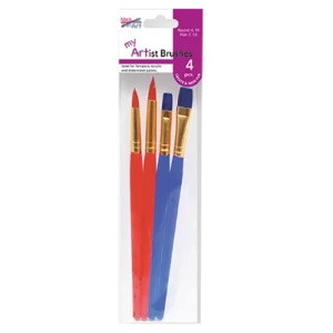 4 pc. Dyed Nylon Brush Set